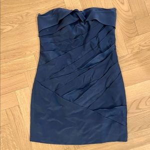 Alice + Olivia silk strapless mini dress size XS